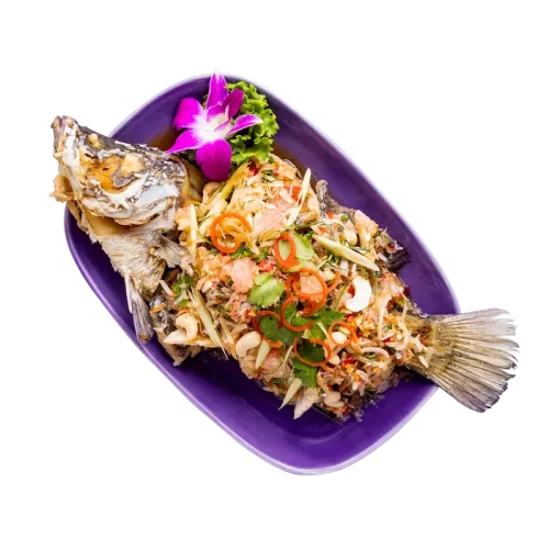 椰絲香柚魚（全台獨家）新鮮鱸魚佐特製柚香醬
台灣限定的清新好味